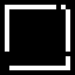 The elements of the inverse picture whose gradient is over twice the average