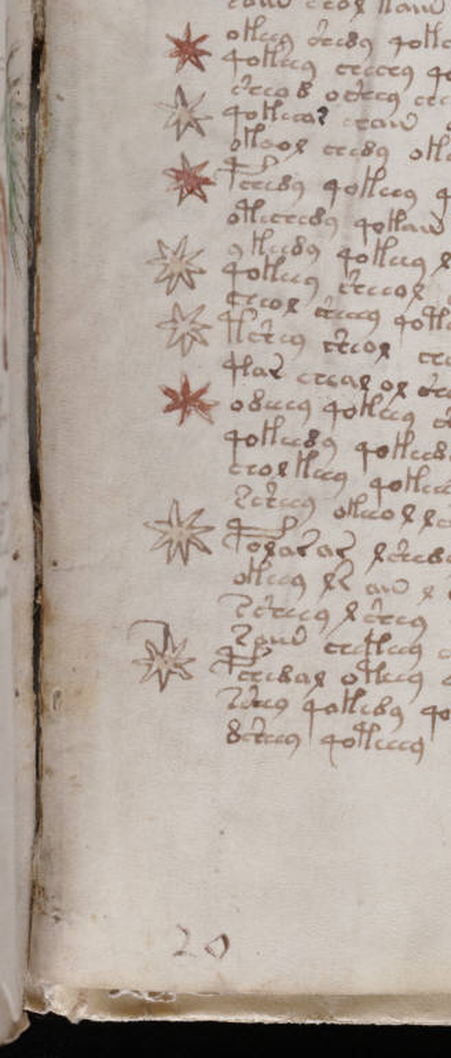 Margin star at page foot